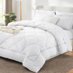 CozyLux King Size Comforter Set White by CozyLux