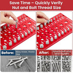 Thread Checker, 76 Nut and Bolt Thread Checker, 28 Standard & 28 Metric & 20 - Image 4