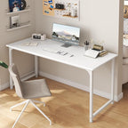 Huuger Computer Desk, 55 Inch Home Office Desk, Gaming Writing Work from Home - Image 5