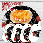 96Pcs Red and Black Party Decorations Happy 12th Birthday Plates and Napkins 12 - Image 6