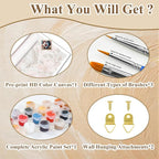 HMZephitiquc Paint by Number American Flag, Chicken Paint by Numbers - Image 6