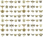 WOCRAFT 60pcs Antique Gold Butterfly Bracelet Charms by WOCRAFT