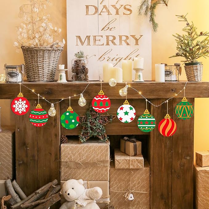 Wooden Christmas Ornaments to Paint Bell Decoration Cutouts Unfinished 36PCS - Image 5