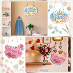 Cinnvoice 12 Pcs Summer Seasonal Diamond Art Hanging Ornament Kit - Image 6