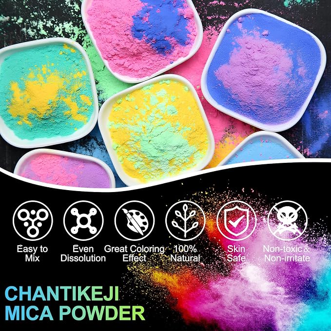 Mica Powder, 7.05OZ（200g）, Canary Mica Powder Pigment - Image 7