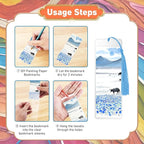 80 Pack Paper Bookmarks with Sleeves & Tassels, Blank White Cardstock Bookmarks - Image 7