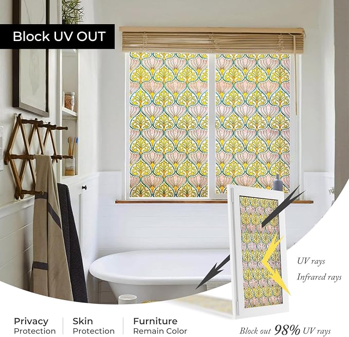 3D Stained Glass Window Film, Decorative Window Privacy Film - Image 3