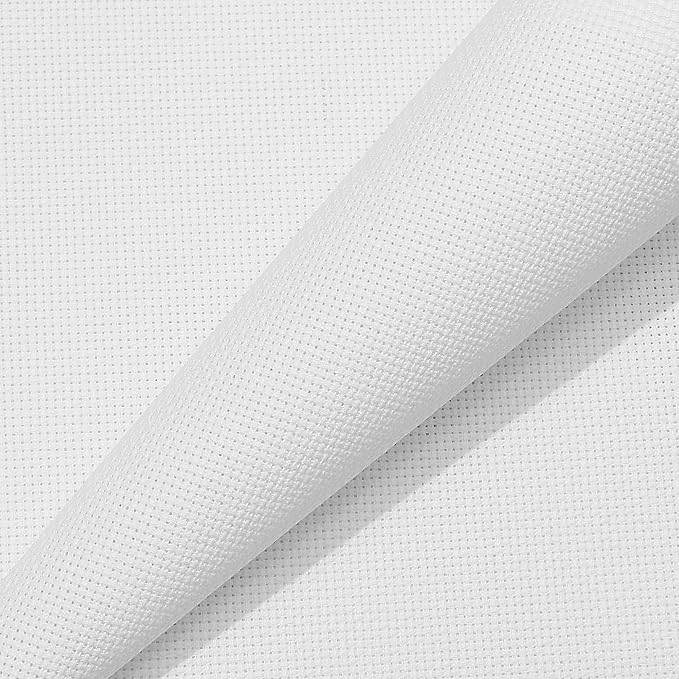 Aida Cloth 18 Count Cross Stitch Fabric, 19×28inch | Fine Small Grid, Smooth by Donmon