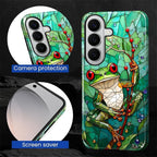 for Samsung Galaxy S26 Case, Frog Stained Glass Pattern Glossy 2 in 1 - Image 6