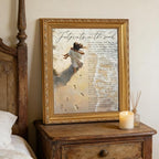 Vintage Gold Framed Jesus Wall Art Footprints in the Sand Christian Canvas - Image 3