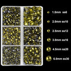 4000Pcs Mixed Size Hot Fix Round Crystals Gems Glass Stones Hotfix Flat Back - Image 3