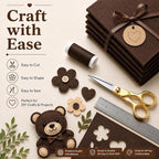 Chocolate Brown Large Felt Fabric 36" x 36", 1mm Stiff Felt Sheet, Nonwoven - Image 5