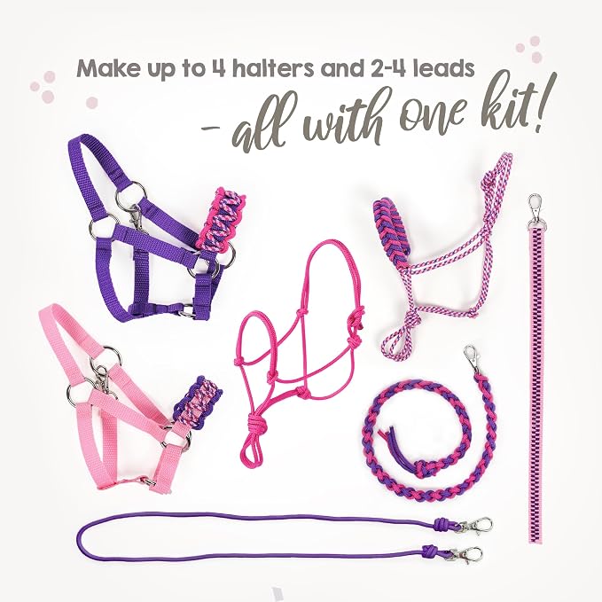kullaloo DIY Hobby Horse Halter Kit Make Stick Horse Head Collars, Rope Halters - Image 6