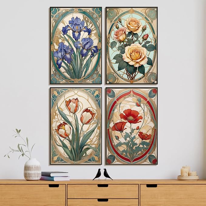 4 Pack Framed Paint by Numbers Kit - Image 2