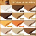 12 Rolls 8"x35" Large Stiff Felt Sheets, 1mm Felt Fabric Sheet - Image 2