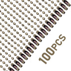 Lemonkey 100Pcs Ball Beads Chain Bulk, Bronze Keychain Rings Metal Chain - Image 5