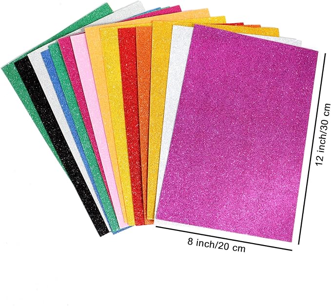 20 Sheets Glitter Paper Sheet for Crafts St. Patrick's April Fool's Memorial - Image 7