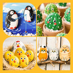Simetufy 30Pcs Large Rocks for Painting 3.3-4.5Inch Natural River Stones for DIY - Image 3
