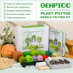 OEHPICC Needle Felting Kit, 5 Pack Hanging Plants Needle Felt Beginner Kit | - Image 3