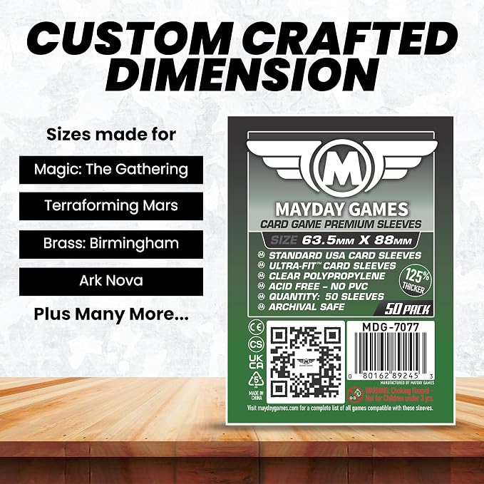 MayDay Games 63.5x88mm Card Sleeves Premium Bundle – 90 Micron Clear - Image 3
