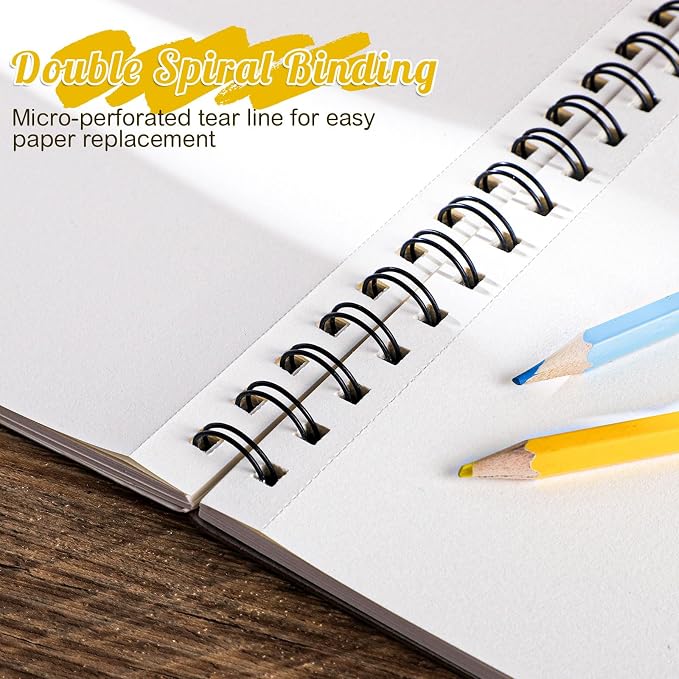 Sketch Book 8.5×11 inch, Spiral Bound Sketch Pad 50 Sheets, Acid-Free Sketchbook - Image 4