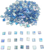 1.1 LB Ice Jade Mosaic Tiles, 0.59“ Square Glass Mosaic Pieces - Image 3