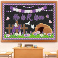 Supervitae 86 Pcs Christian Easter Bulletin Board Decorations Set Religious by Supervitae