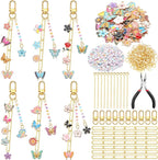 CraftyDream 558 Pcs Flower Keychain Making Kit DIY Butterfly Floral Bag Charm by CraftyDream