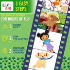 CRAFTILOO 8 Pre-Cut Dogs Stuffed Animal Fun Kids Sewing Kit - Image 4