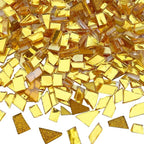 LITMIND 1.1LB Gold Irregular Glass Mosaic Tiles by LITMIND
