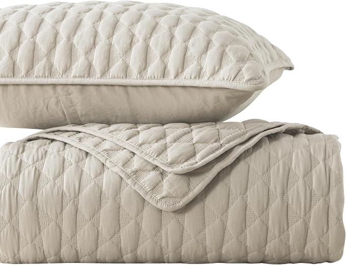 WDCOZY Light Beige Twin Size Quit Bedding Set - Image 8