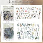 85 Pieces Natural Scrapbooking Stickers, Self-Adhesive Daisy Camellia Stickers - Image 2