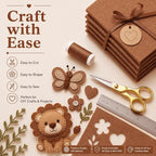Camel Brown Large Felt Fabric 36" x 36", 1mm Stiff Felt Sheet, Nonwoven Fabric - Image 5