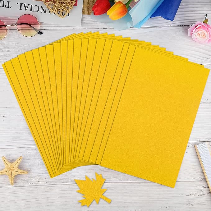 NACHLYNN 20Pcs Self Adhesive Felt Fabric Sheets 7"x11.5" /18x29cm Sticky Back - Image 4