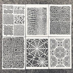 TIAMECH 6 Pcs A4 Reusable Mosaic Graffiti Stencils - Image 9