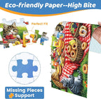 500 Piece Puzzles for Adults, Cat Family Dinner Large Piece Jigsaw Puzzle for - Image 4