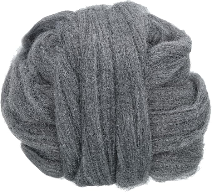 PATIKIL Wool Roving Yarn, 100G/3.53OZ Soft Felting Wool Pure Chunky Roving Yarn by PATIKIL