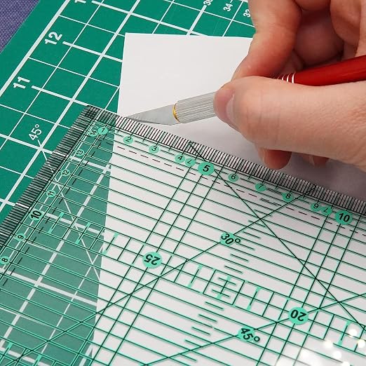 MANUFORE 15 x 30cm Sewing Acrylic Ruler Anti-Slip Metric Ruler DIY Quilting - Image 5