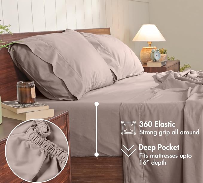 RUVANTI 100% Cotton Sheets – Twin XL Size Percale Bedding, Cooling & Breathable - Image 6