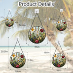 DASTOLL Stained Glass Window Hanging, Colorful Wildflowers Plant Scenery - Image 7