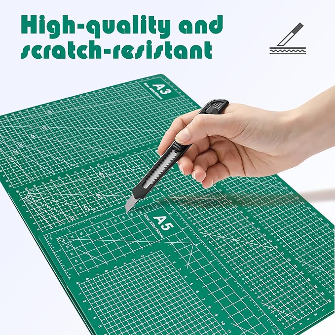 4 Packs Cutting Mats, 4size Double Sided Cutting Mat, Non-Slip 5 Layers PVC Cut - Image 4
