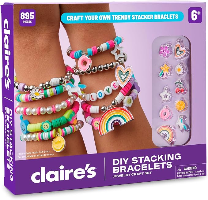 Claire’s DIY Bracelet Kit – 895-Piece Jewelry Making Supplies Set| Clay Heishi - Image 2