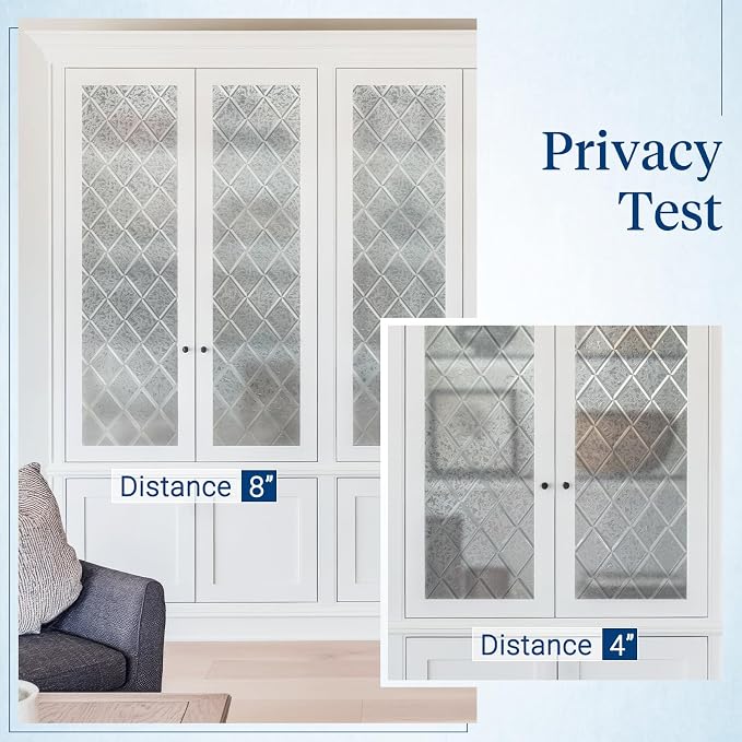 Haton Window Privacy Film Decorative Frosted Glass Window Film, Sun Blocking - Image 9