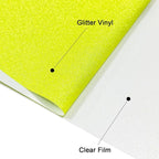 Efuncro- Fluorescent Yellow Glitter HTV Heat Transfer Vinyl - Image 3