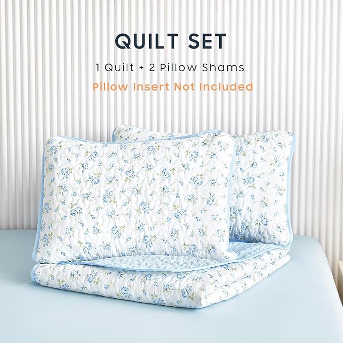 Wake In Cloud - Floral Quilt Set, Coquette Cottagecore Shabby Chic Flower - Image 3