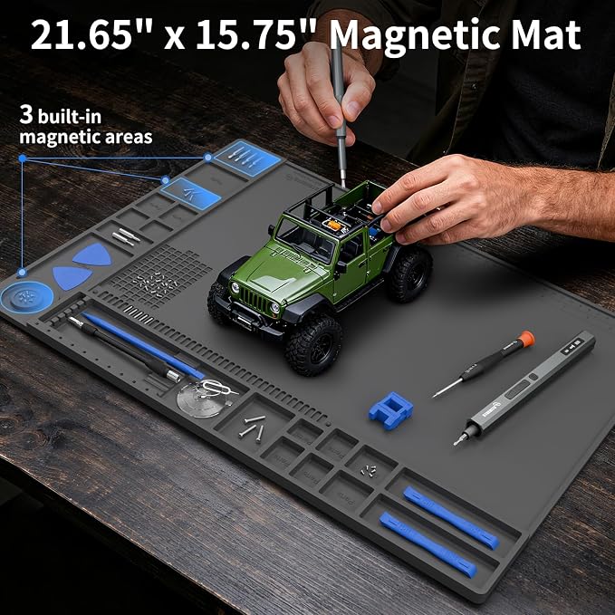 STREBITO Soldering Mat Large, Solder Mat Heat Resistant 932°F, Magnetic Mat - Image 2
