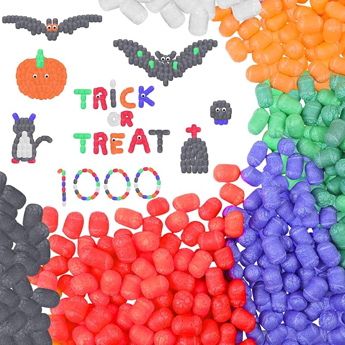 Junkin 1000 Pcs Magic Noodles Foam Crafts Puffs Corn Super Crafts Arts Kit Bulk - Image 6