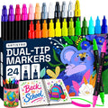 ARTISTRO 24 Precision Dual-Tip Acrylic Paint Markers – Paint Pens Set by ARTISTRO