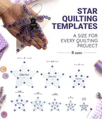 The Quilted Bear Star Quilting Templates – 8 Clear Non-Slip Acrylic Quilt - Image 2