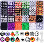 BBita 1480pcs Halloween Polymer Clay Beads Charms Friendship Bracelet Necklace by BBita